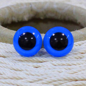 14mm 칼라인형눈(블루)(한쌍/눈2개+와셔2개)